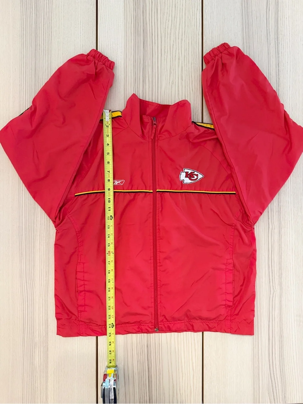 Vintage Reebok Kansas City Chiefs Windbreaker Jacket XL 18-20 NFL